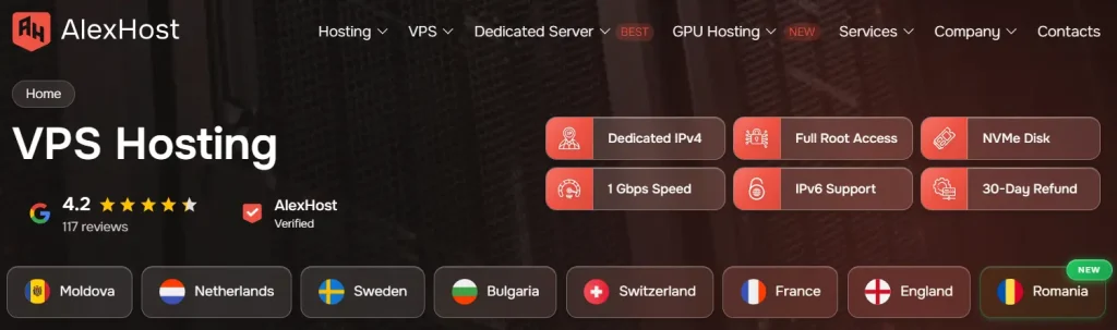 AlexHost DMCA Ignored VPS Hosting