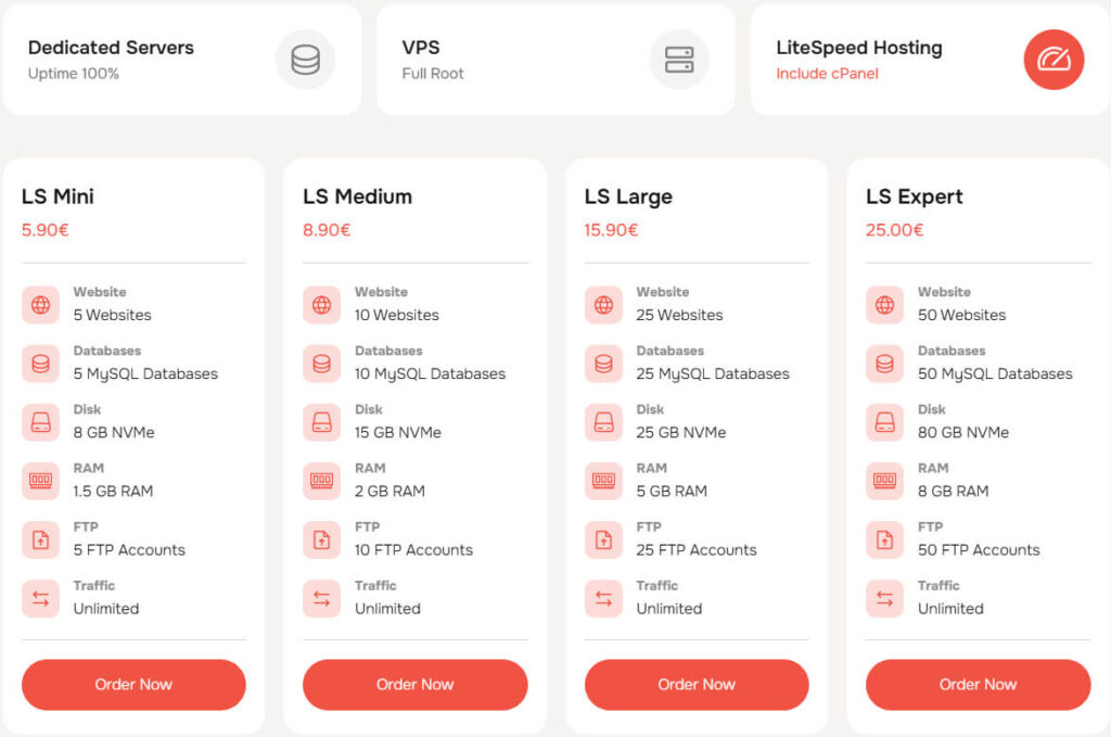 AlexHost Plans & Pricing