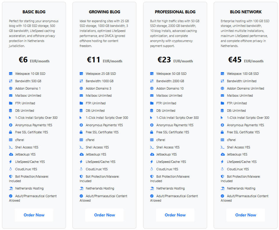 HostMeNow Plans & Pricing